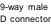 9-way male D connector